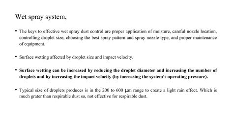 Dust Suppresion System Ppt