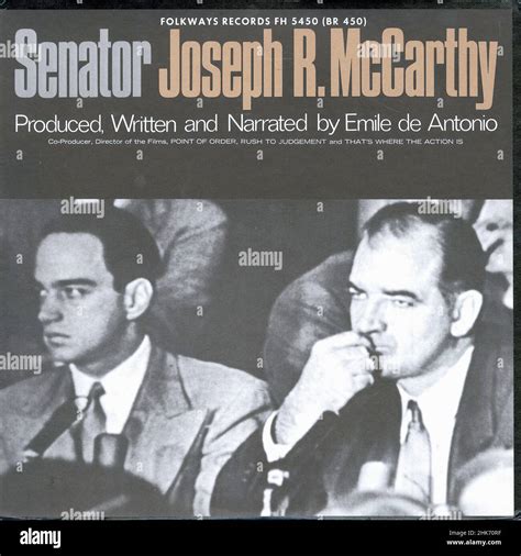 Senator Joseph R Mccarthy Vintage Vinyl Album Stock Photo Alamy