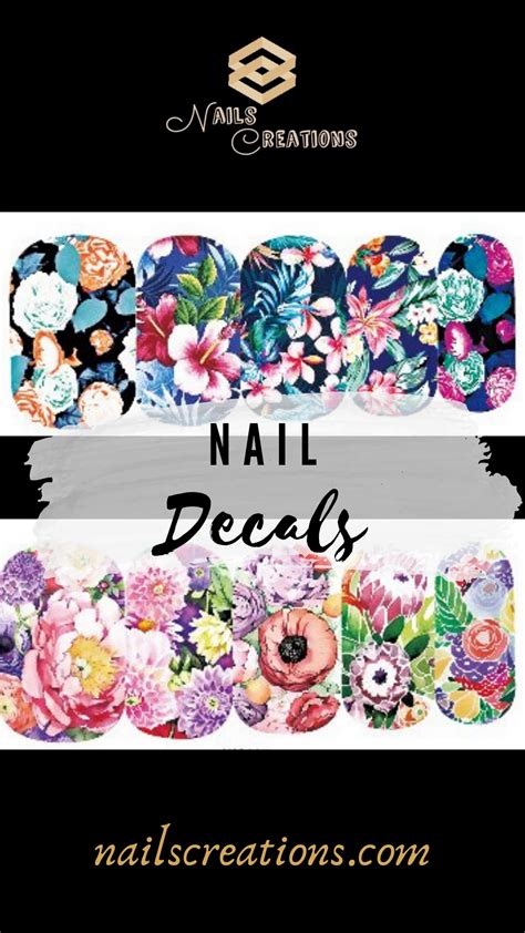 Flowers Nail Art Full Waterslide Decals WG288 Nail Decals Nail Art