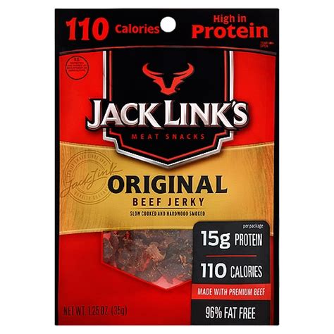 Jack Link S Original Beef Jerky Meat Snacks 1 25 Oz