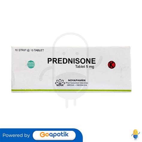 Prednisone Novapharin Mg Box Tablet Kegunaan Efek Samping