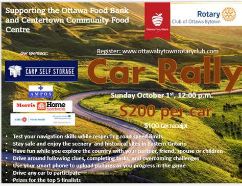 Registration Car Rally 2023 | Rotary Club of Ottawa Bytown