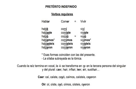 Ele Spanish Language A Gram Tica Pret Rito Indefinido Forma Y Usos