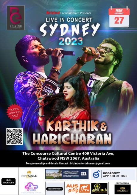 Karthik & Haricharan Live In Concert In Sydney - DryTickets.com.au