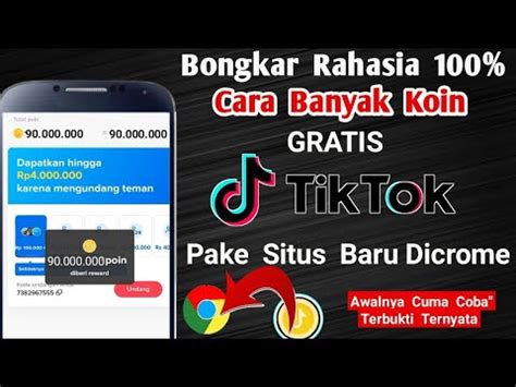 Kubongkar Trik Cara Mendapatkan Koin Tiktok Gratis Pemula Pake