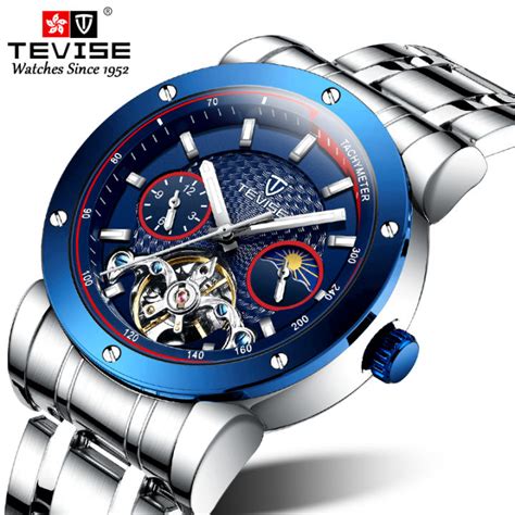 Tevise T Lunar Phase Function Men S Watch Fashion Tourbillon