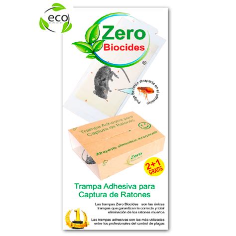 Trampa Adhesiva Para Ratones Zero Biocides Pack Unidades