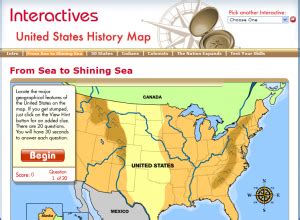 Interactives: United States History Map - Reviews of K-12 Websites & Apps