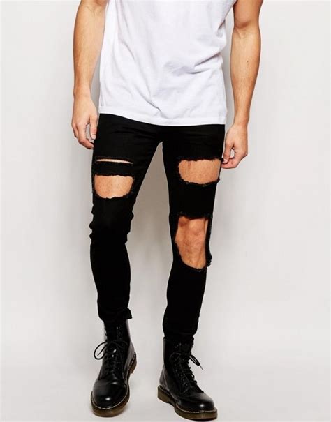 ideas de jeans pantalones estampados pantalones rasgados de