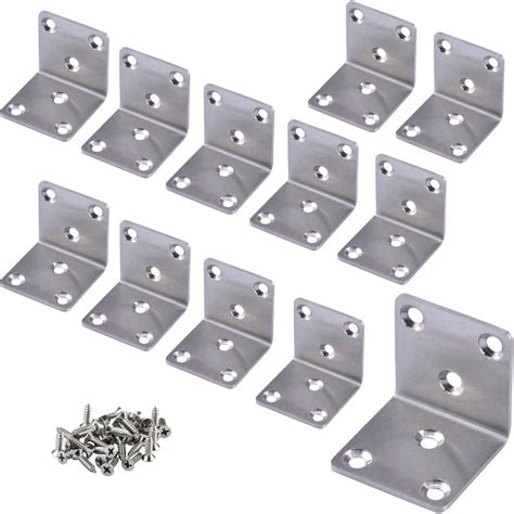 Buy 12 Pcs Wide Stainless Steel L Bracket Corner Brace 1 57 X 1 57 X 1