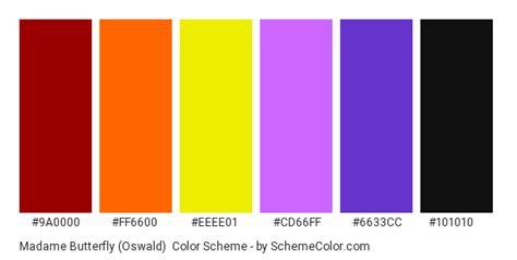 Madame Butterfly (Oswald) Color Scheme » Black » SchemeColor.com