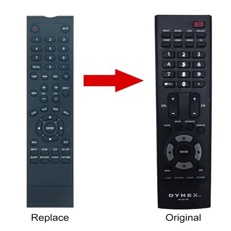 Vinabty RC 201 0B Replaced Remote Control Fit For Dynex TV RC 201 0B