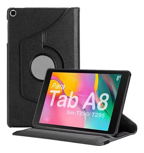 Capa 360 Giratória Flip Para Samsung Tab A8 Sm T290 T295 Cor Preto