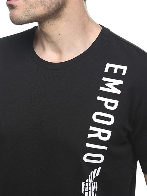 Emporio Armani エンポリオアルマーニ 縦ロゴ クルーネック 半袖 Tシャツ Eas2118184r47【サカゼン公式通販】