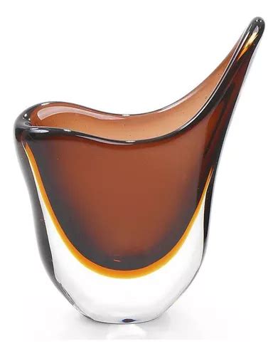 Vaso Em Cristal Murano Marrom S O Marcos Cm Parcelamento Sem Juros