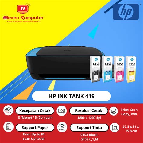 Jual Printer Hp 419 Ink Tank Hp 419 Printer Wifi Ink Tank Shopee Indonesia