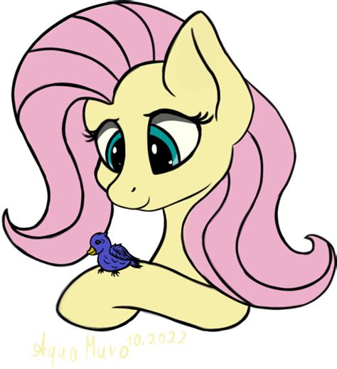 2817688 Safe Artistaquamuro Derpibooru Import Fluttershy Bird