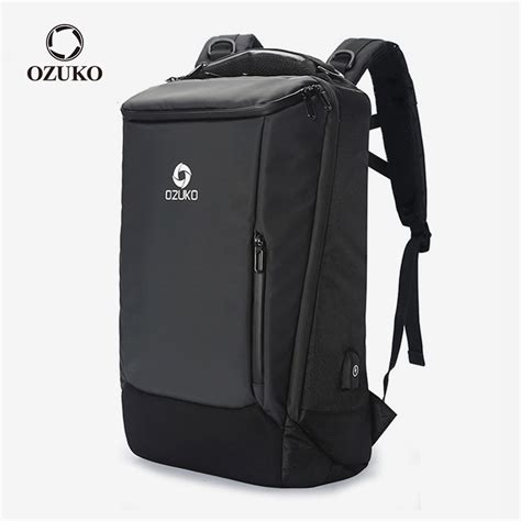 OZUKO Mochila De Laptop Masculina À Prova D água Carregamento USB