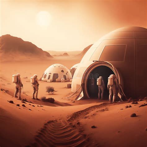 Concept Of Colonization Planet Mars Space Colonization Project For