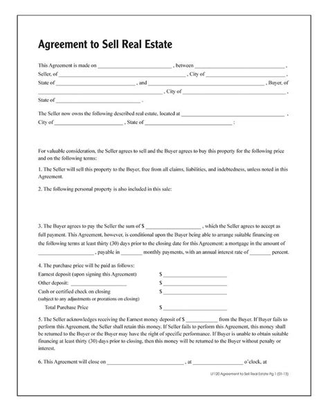 Adams Agreement To Sell Real Estate Forms And Instructions Free