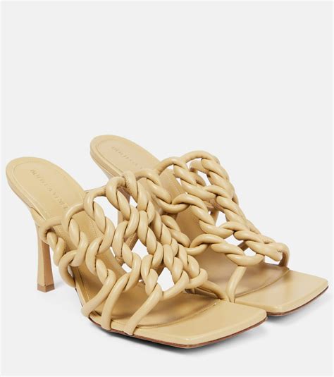 Bottega Veneta Stretch Twist Leather Sandals Bottega Veneta