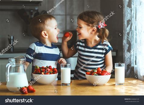 kids eat fruits images stock  vectors shutterstock