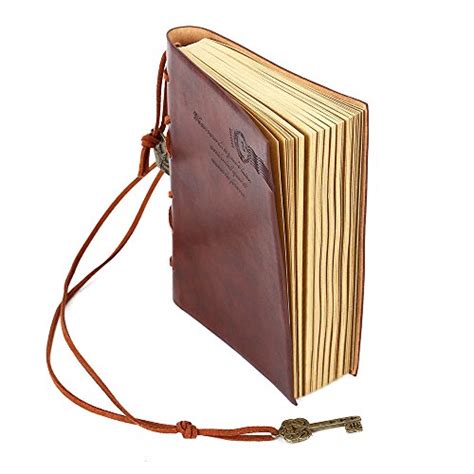 Leather Writing Journal Notebook Evz Classic Key Bound Retro Vintage