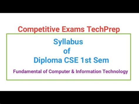 Learn Syllabus Of Fundamental Of Computer Information Technology Fcit