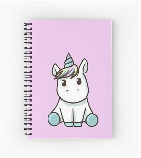 Cuadernos de espiral Lindo diseño de unicornio de printz Redbubble