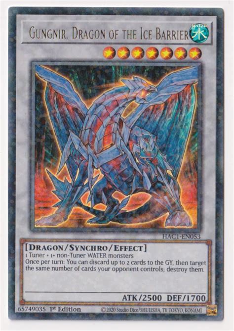 Gungnir Dragon Of The Ice Barrier Duel Terminal Ultra Parallel Rare Hac1 En053 Yu Gi Oh