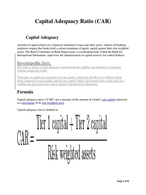 Capital Adequacy Ratio 2 Pdf Subordinated Debt Capital Adequacy Ratio