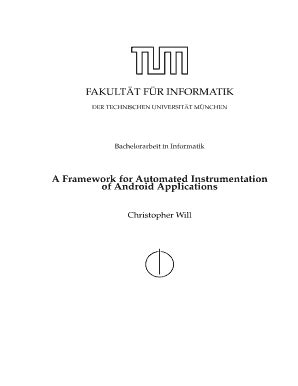 Fillable Online FAKULT AT F UR INFORMATIK A Framework For Automated