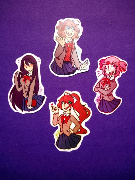 DDLC Stickers Doki Doki Literature Club Stickers Etsy