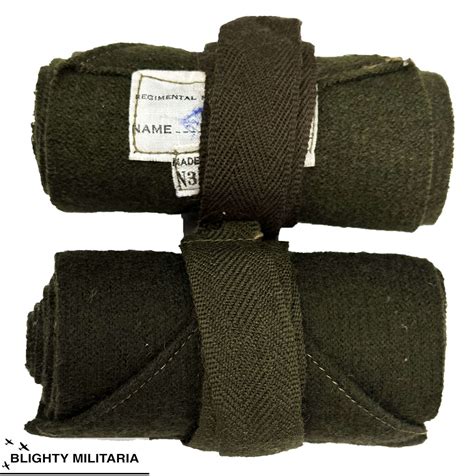 Original 1943 Dated Australian Made Puttees In Uniforms