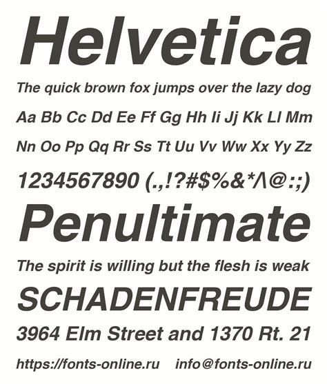 Helvetica font