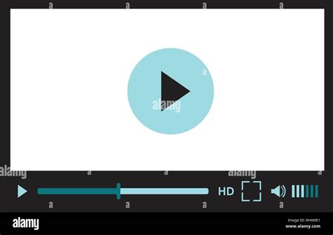 La interfaz del reproductor de vídeo para el diseño de sitios web o la