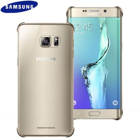 Official Samsung Galaxy S6 Edge Plus Clear Cover Case Gold