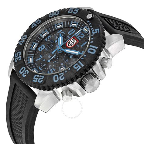 Luminox Navy Seal Colormark Chronograph Black Dial Black Rubber Men S