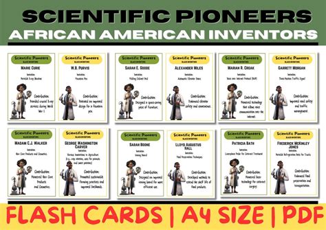 Black History Flash Cards Famous Black Inventors Homeschool Resources