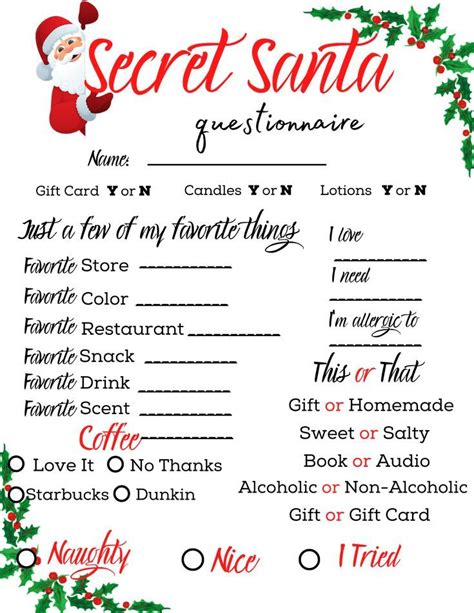 A Christmas Gift Certificate With Santa Clause On It