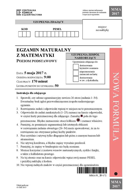 Zadania Maturalne Matematyka Poziom Podstawowy Znamy Odpowiedzi Na