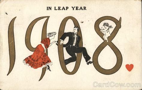 5 Romantic Vintage Leap Year Postcards Engagement 101