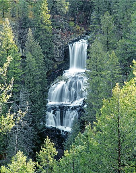 109008 Undine Falls In Yellowstone Photograph By Ed Cooper Photography