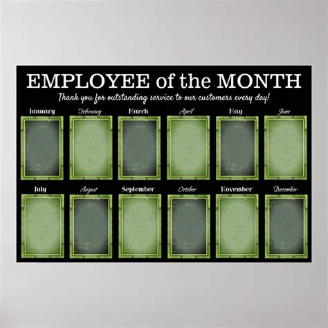 Customized Employee Of The Month Photo Display Poster Zazzle In 2024