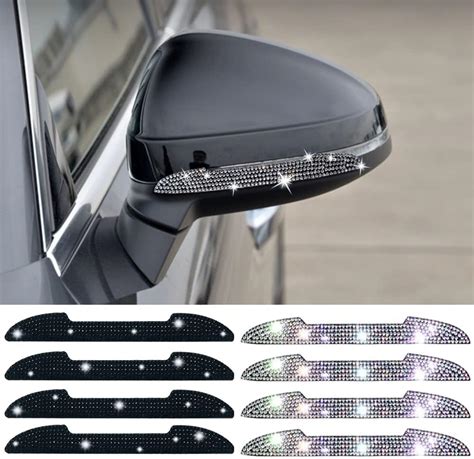 Aifuda Lot De Protections De Poign E De Porte De Voiture Avec Strass