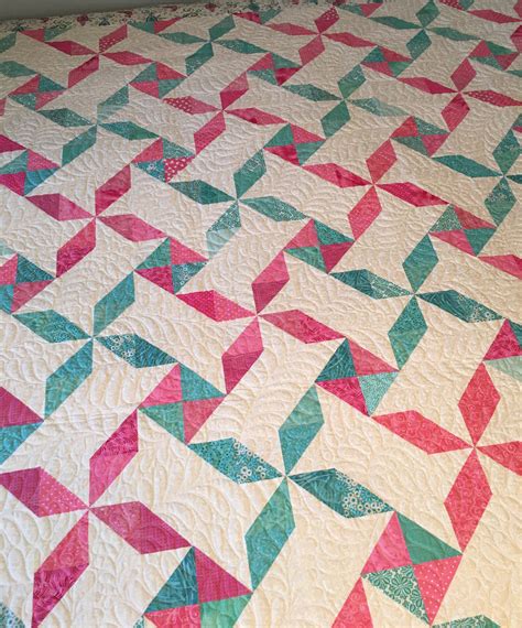 Pinwheel Patchwork Quilt Etsy