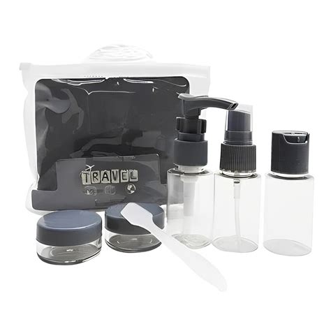 Kit De Frascos Para Viagem 07 Peças Necessaire Organizador Camicado