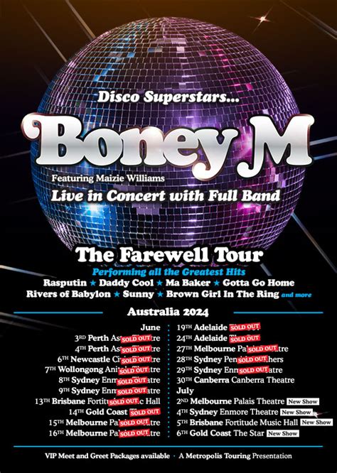 Boney M feat. Maizie Williams Australian Farewell Tour - 100% ROCK ...