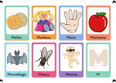 Lotería de letras M Estrategias de enseñanza aprendizaje Actividades