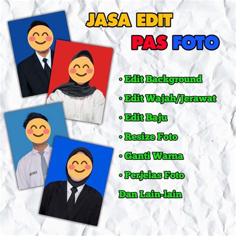 Jual Jasa Edit Pas Foto Edit Baju Jas Edit Background Softfile